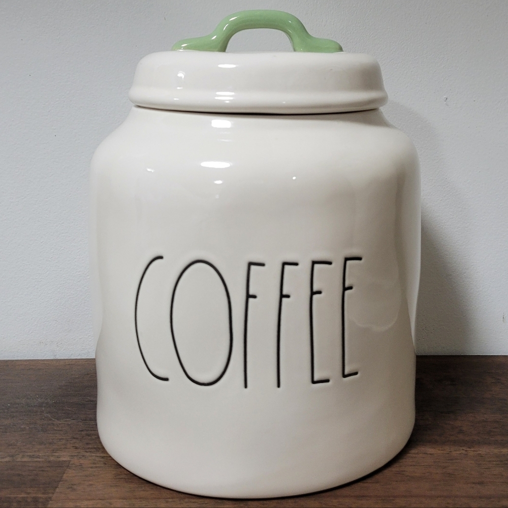 Rae Dun X Friends Ceramic Coffee Canister with Green Handle